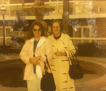 Mom and her sister Alberdia - Heritage USA PTL