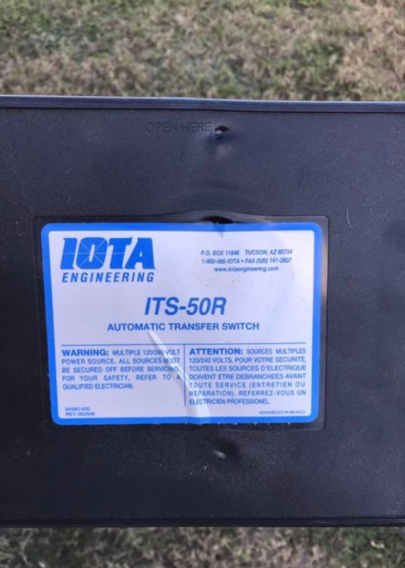 ITS-50R recalled generator automatic transfer switch