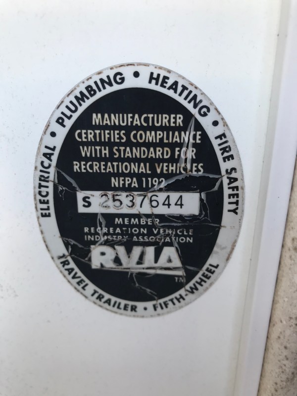 RV quality inspection sticker