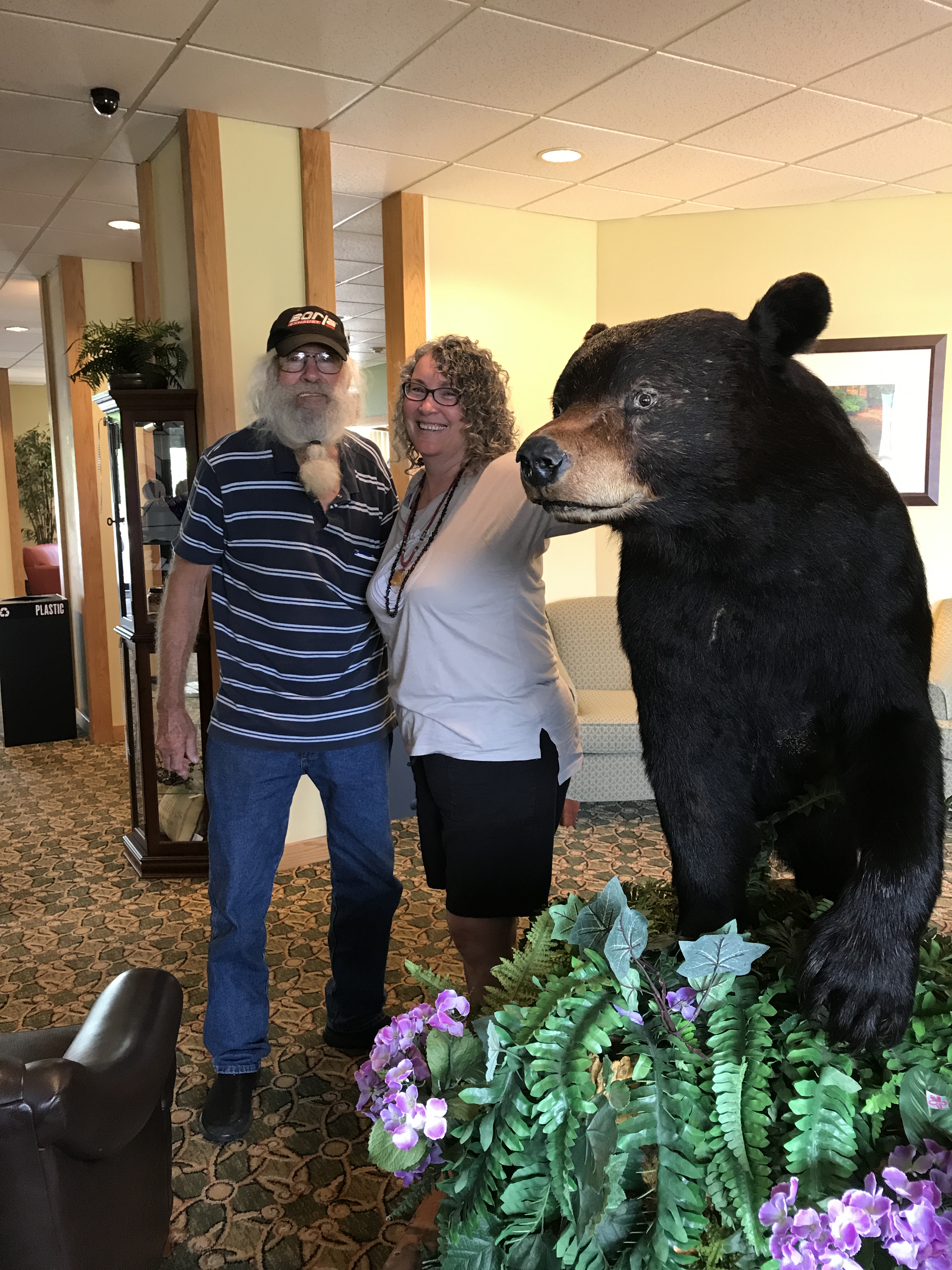 Dad and Sheila with the bear June 2017