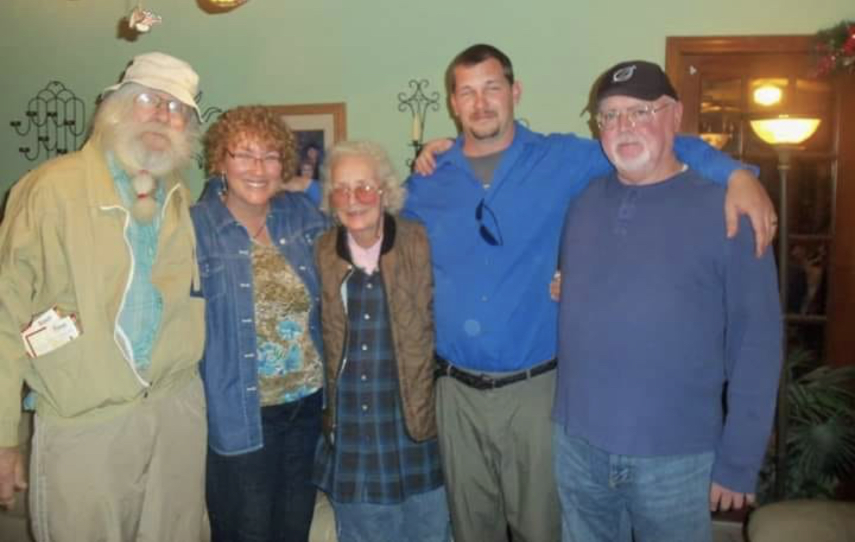 Dad and us one Thanksgiving