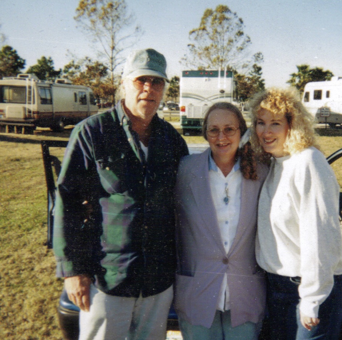 Dad mom and Sheila Daytona Beach flea market 2000