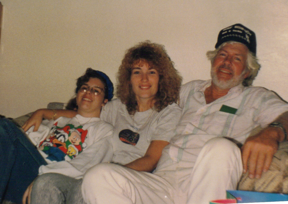 Marie Sheila and dad Christmas Daytona Beach 1992